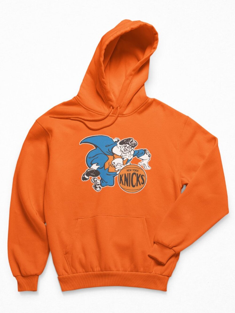 NEW York Knicks Retro Logos 1946 Father Knick Pullover Fleece Hoodie ORANGE